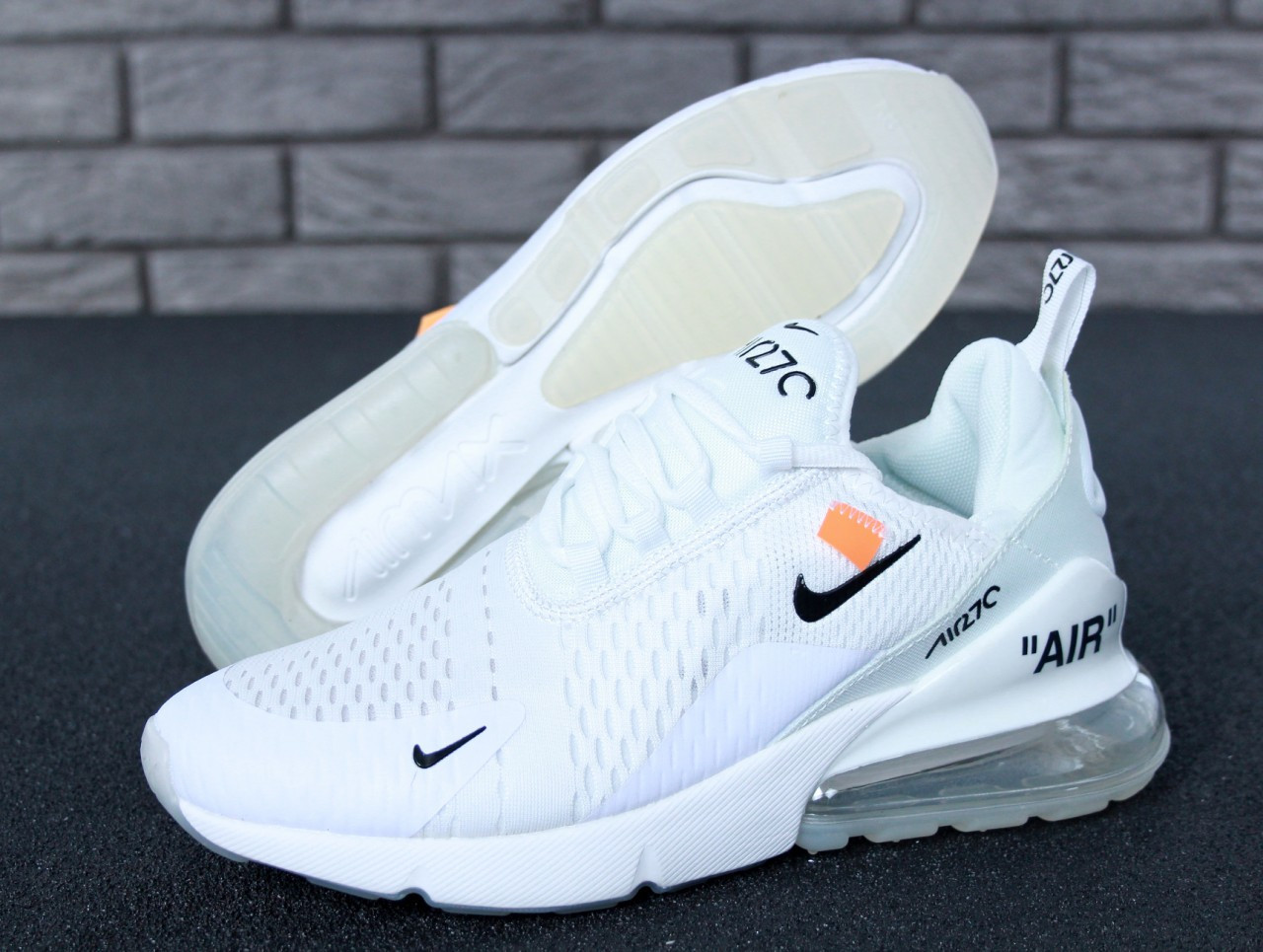 

Кроссовки мужские Nike Air Max 270 белые, Найк Аир Макс 270, текстильные, код KD-11621. 44