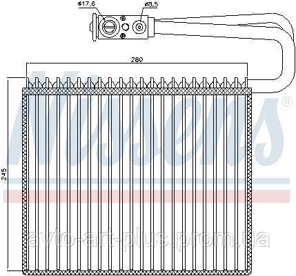 

Испаритель SEAT CORDOBA(02-)1.2 i 12V(+)[OE 6Q0.820.103] NISS NIS 92191