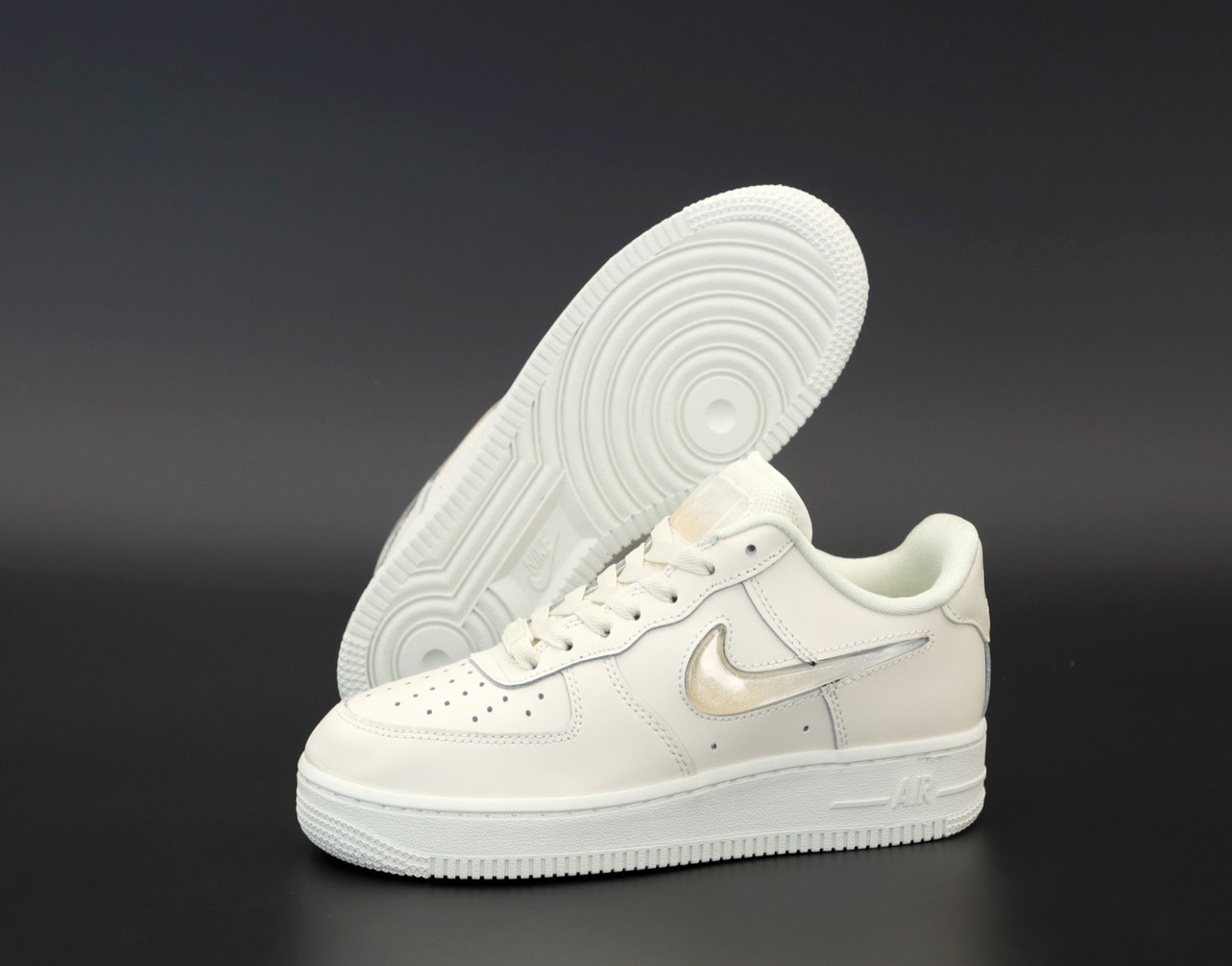 

Кроссовки женские Nike Air Force 1 Low 07 SE Jelly Jewel бежевые, Найк Аир Форс, кожаные, код KD-12245 38