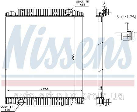 

Радиатор IVECO STRALIS(02-)190S31(+)[OE 41218266] NISSENS NIS 63330A