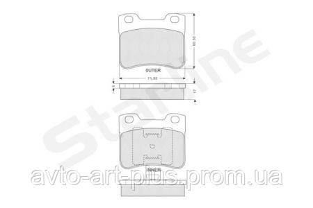 

Колодки тормозные дисковые, к-кт. STARLINE S BD S156