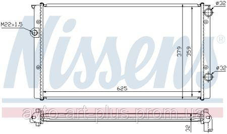 

Радиатор VW GOLF III(91-)1.9 D(+)[OE 1H0.121.253 BC] NISSENS NIS 652461