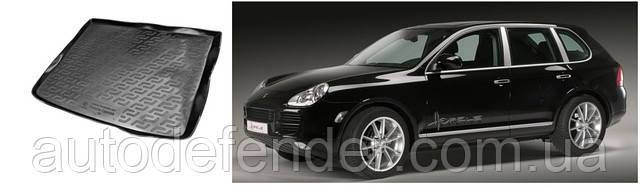 

Коврик в багажник для Porsche Cayenne 2003-09, резино-пластиковый (Lada Locker), Черный