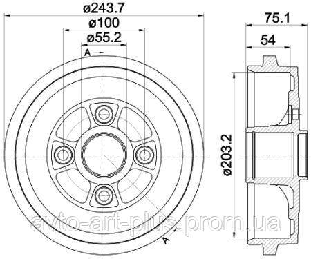 

Тормозной барабан TEXTAR T 94043200