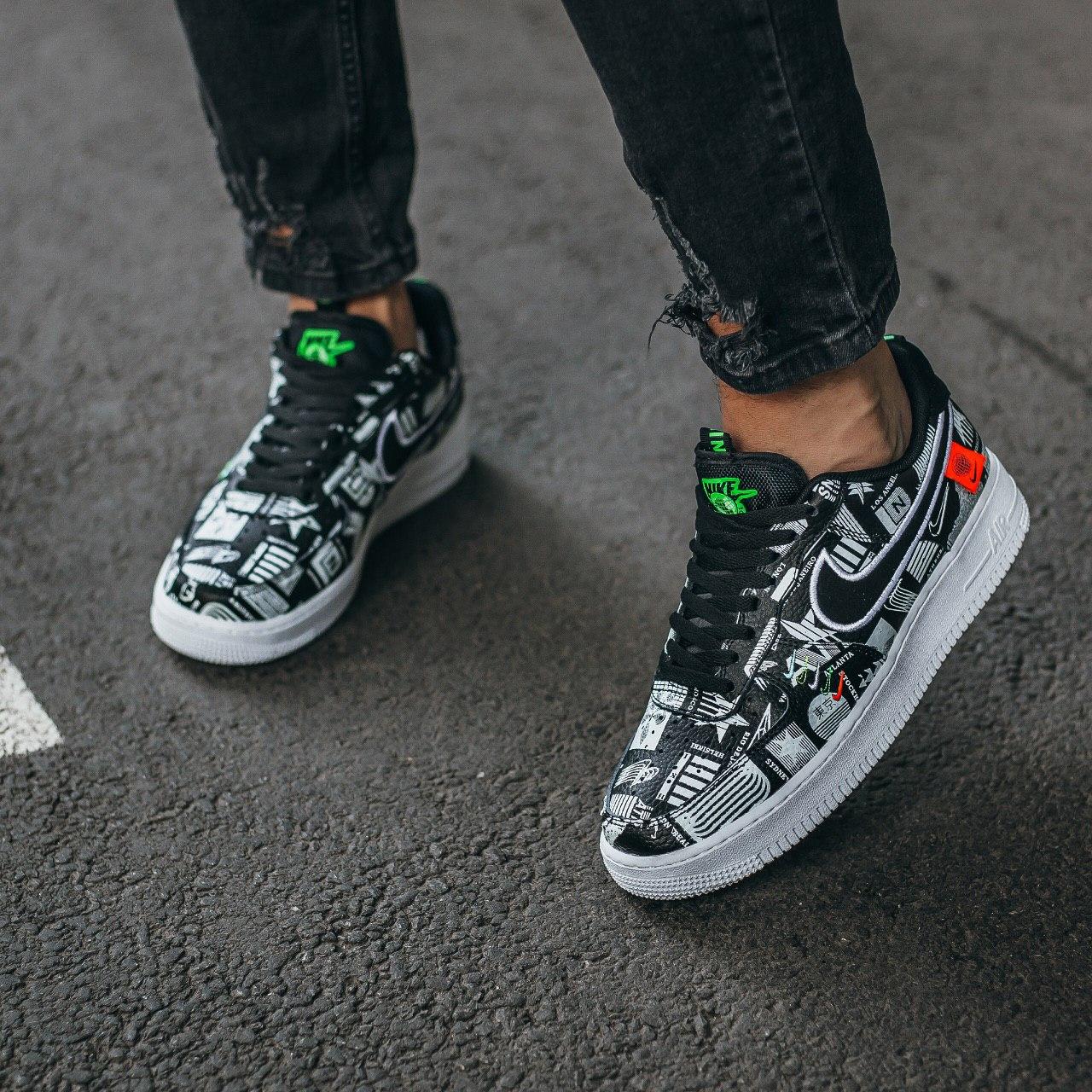 

Женские кроссовки Nike Air Force 1 Black White / Найк Аир Форс 1 Черные Белые 38, Черно-белый