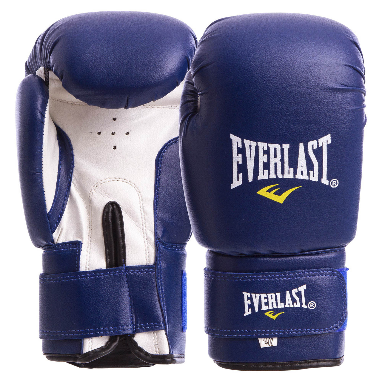 

Боксерские перчатки для тренировок и спаррингов Everlast Эверласт PVC Синие-белый (MA-0033) 14 унций, Синий