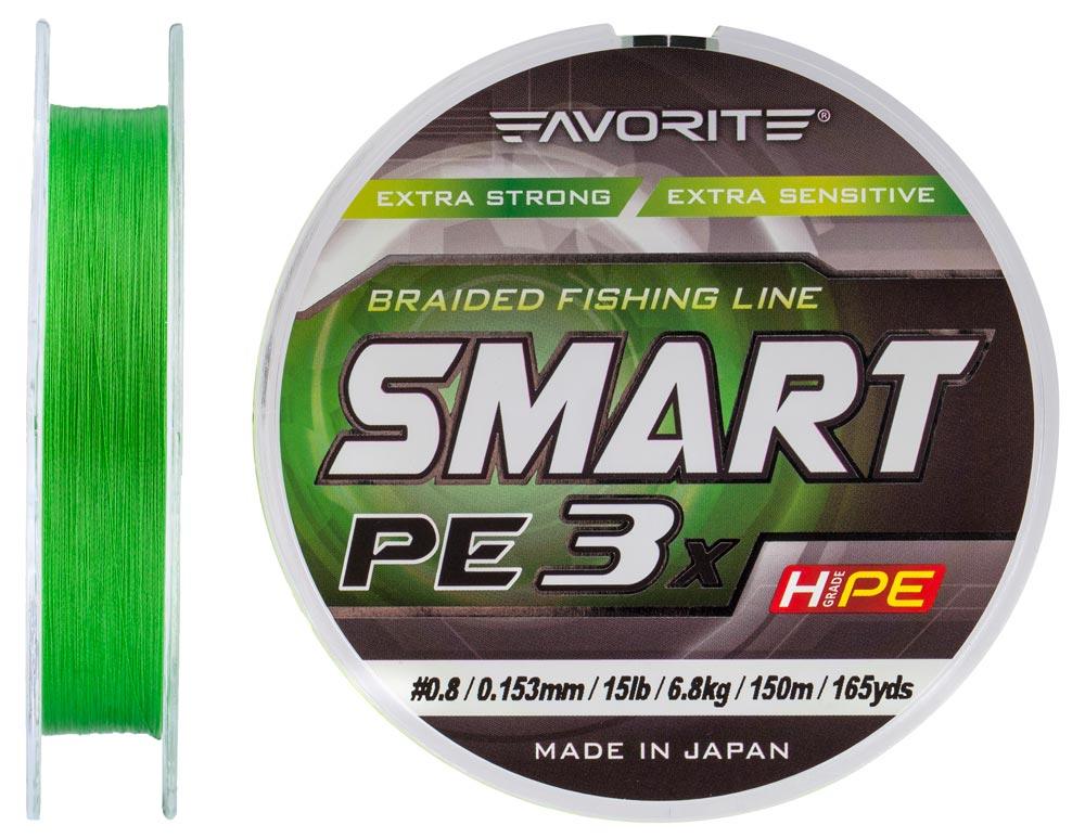 

Шнур Favorite Smart PE 3x 150м 0.8 0.153mm 15lb 6.8kg Зеленый 1693.10.67, КОД: 1699121