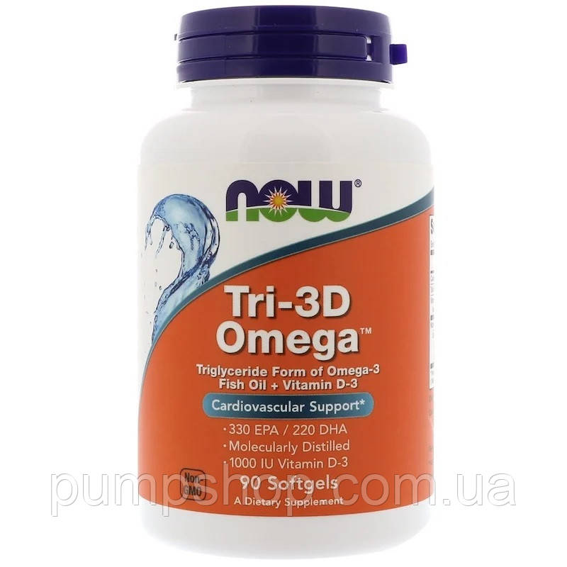 Омега-3 NOW Foods Tri-3D Omega 90 капс.Нет в наличии