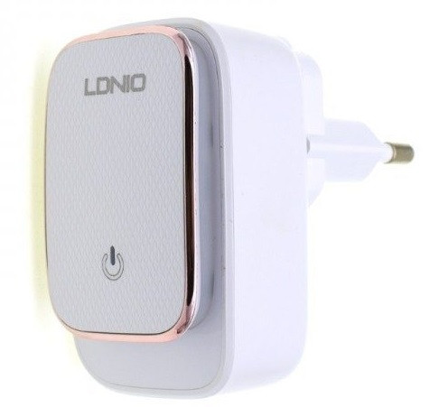 

Адаптер сетевой Ldnio Micro USB Cable Touch Light A2205, 2USB, 2.4A, белый