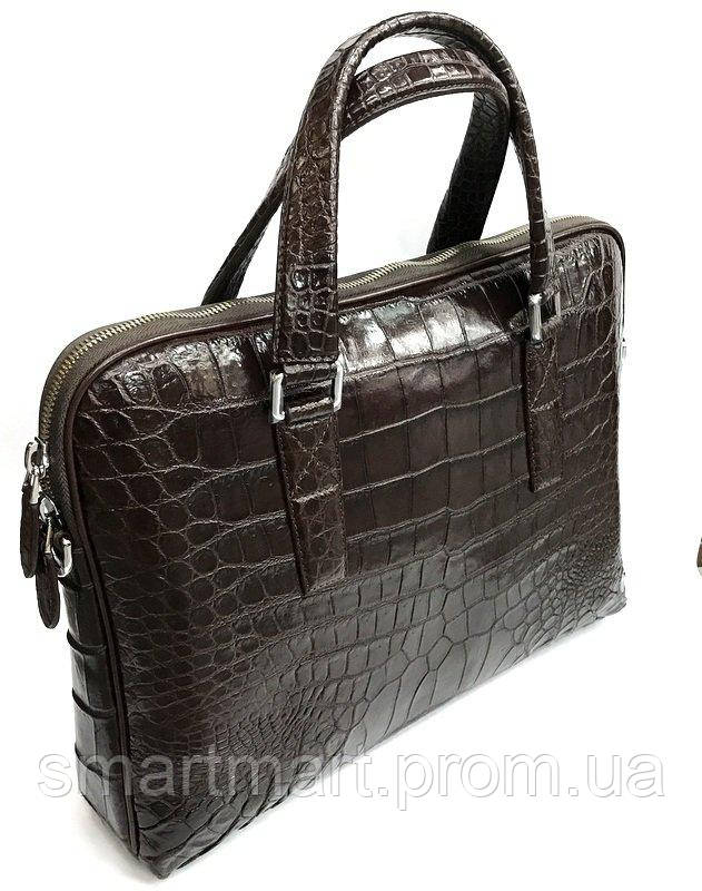 

Деловая сумка Exotic skin из кожи крокодила Коричневый DCM101 Brown, КОД: 1150552