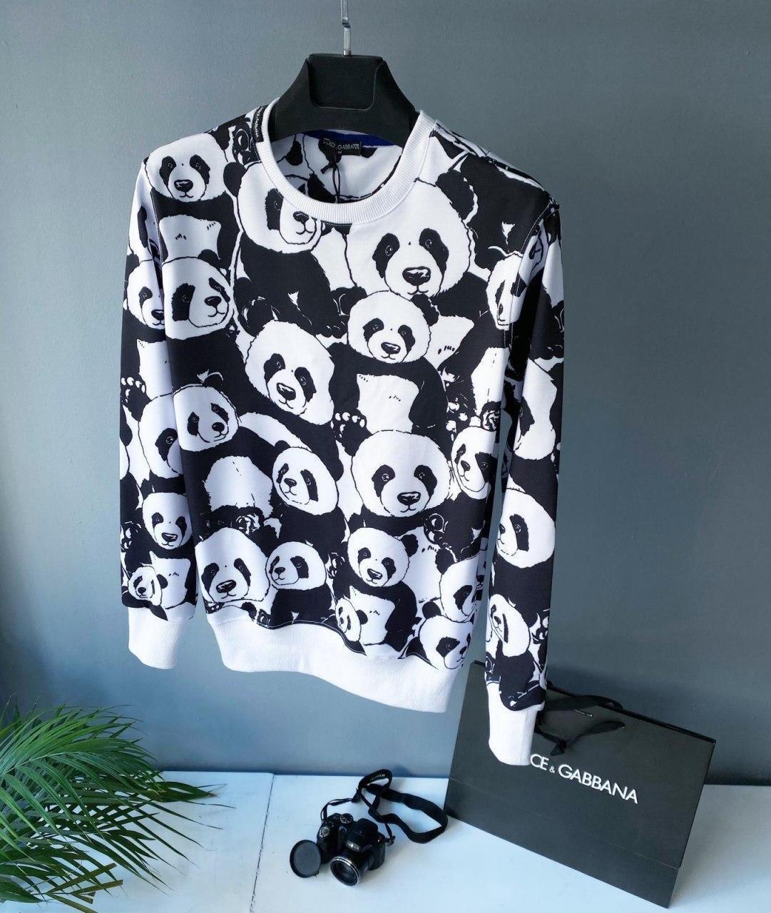 

Мужской свитшот D&G Panda Black White / Дольче Габбана Панда Черный Белый M