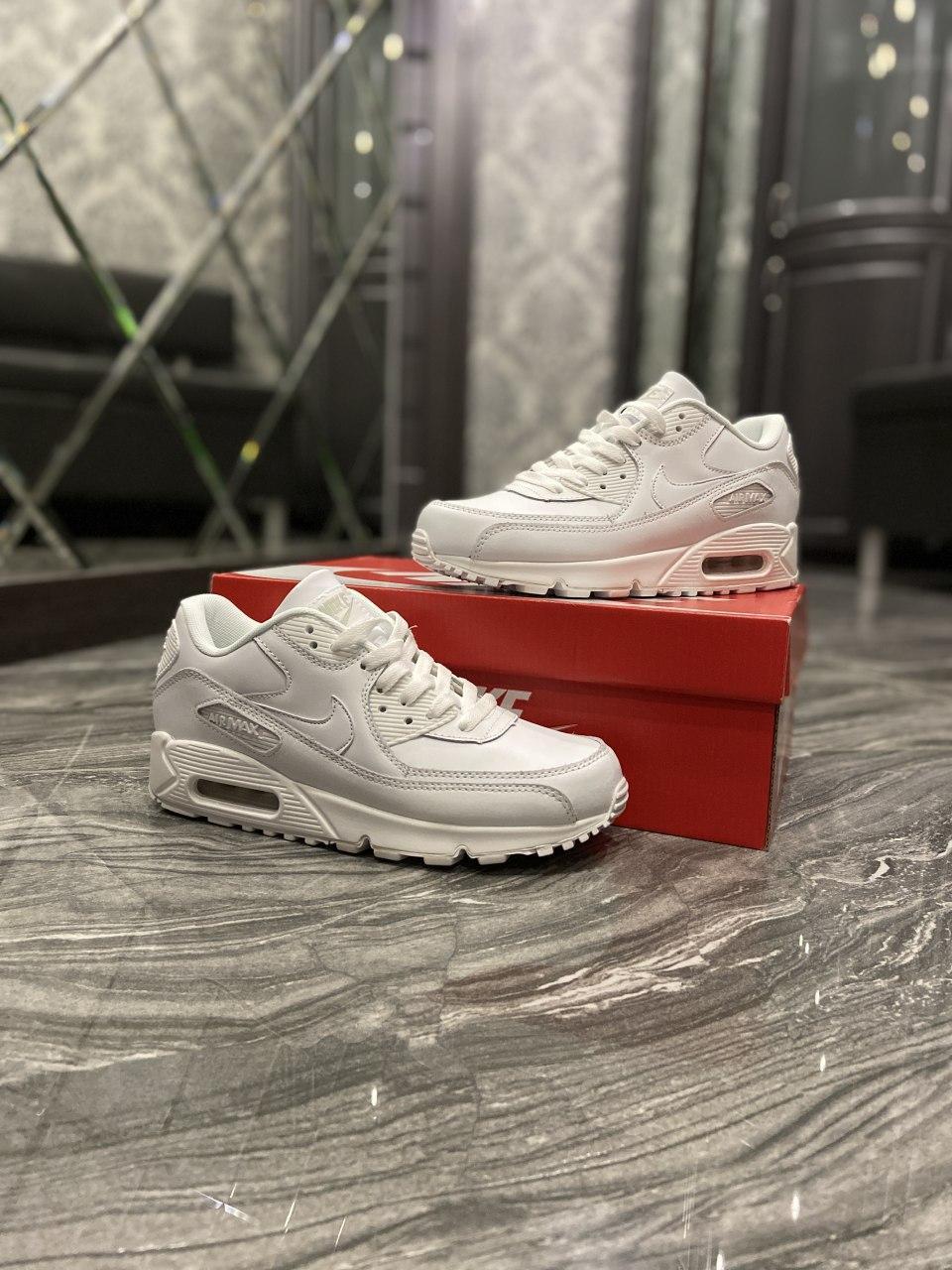 

Мужские кроссовки Nike Air Max 90 Full white / Найк Аир Макс 90 Белые 43, Белый