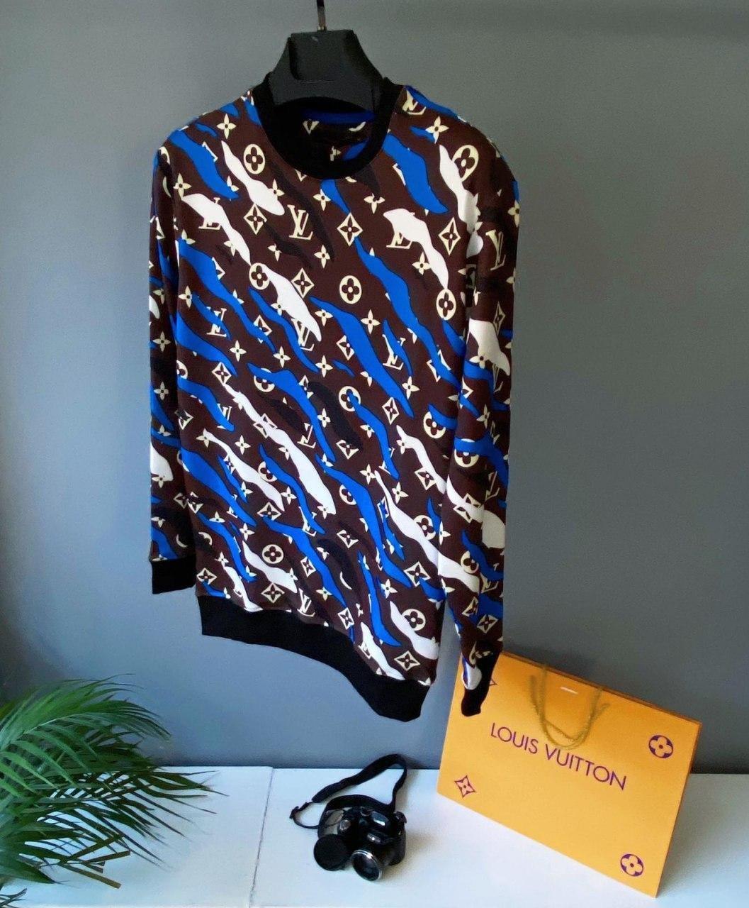 

Мужской свитшот Louis Vuitton Black Blue / Луи Витон Черный Синий XL