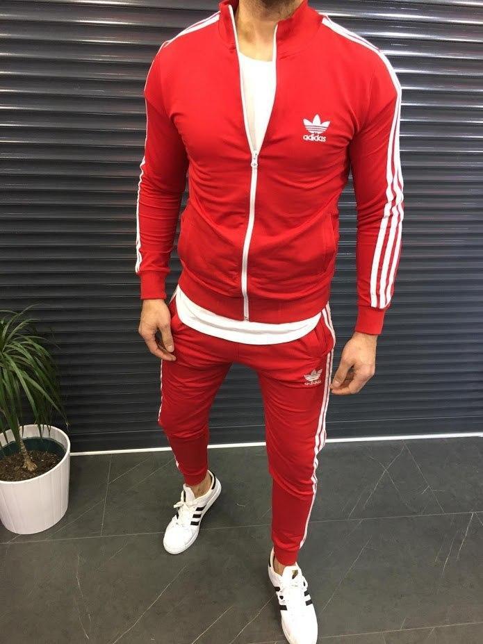 

Мужской спорт костюм Adidas (красный) L