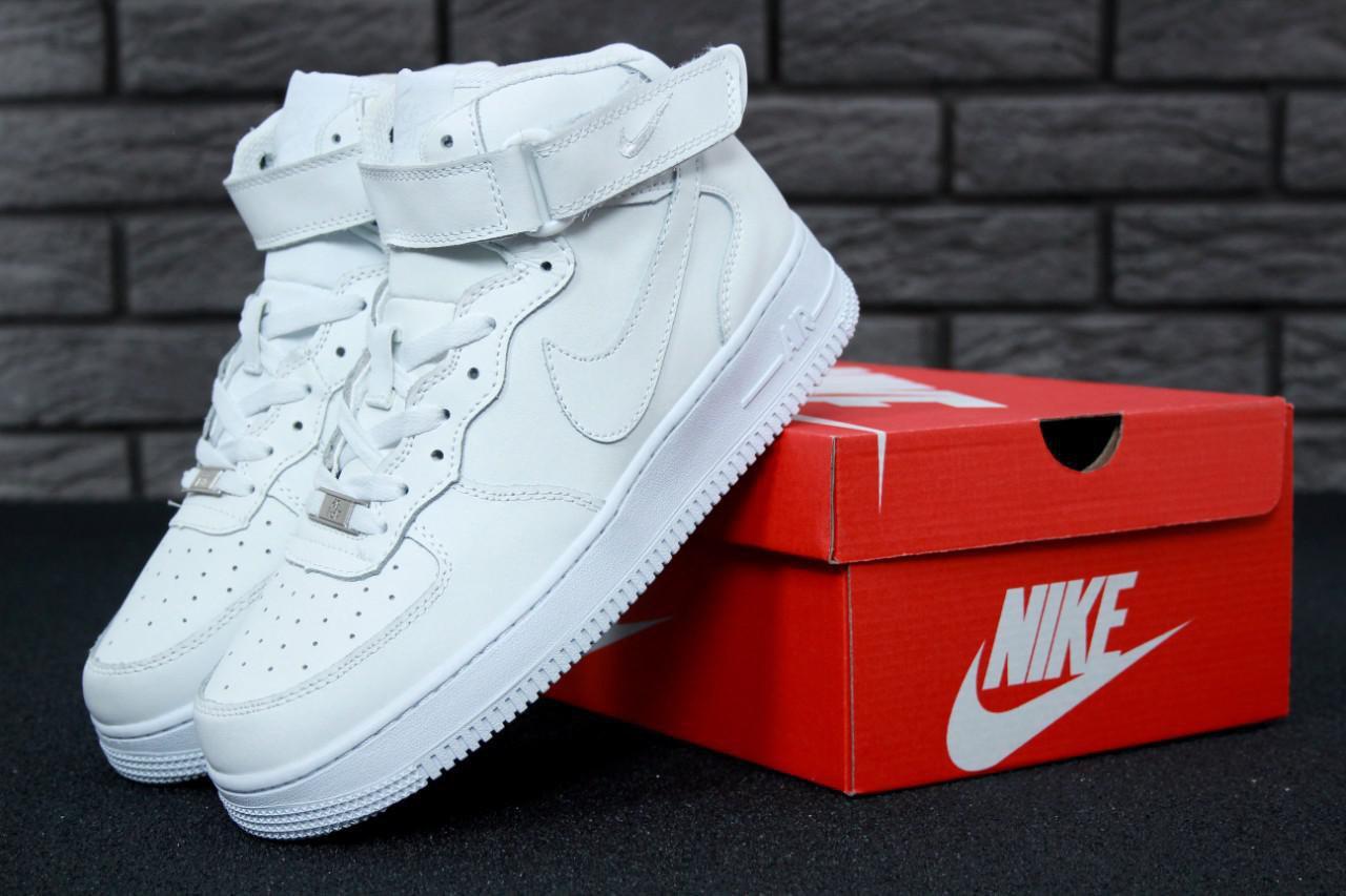 

Мужские кроссовки Nike Air Force high White/ Найк Аир Форс высокие Белые 45, Белый