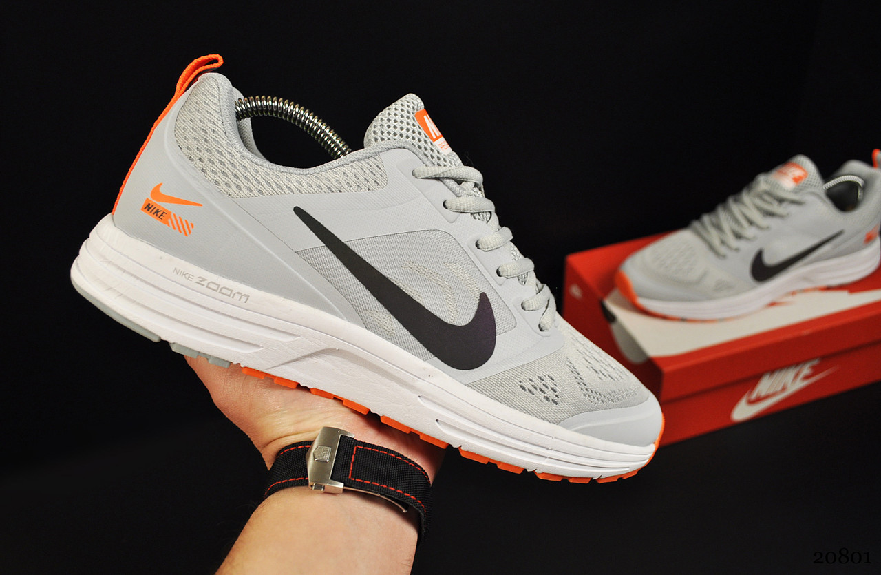

Кроссовки мужские серые с рефлективными вставками реплика Nike Zoom Pegasus 31 текстиль код 20801 45
