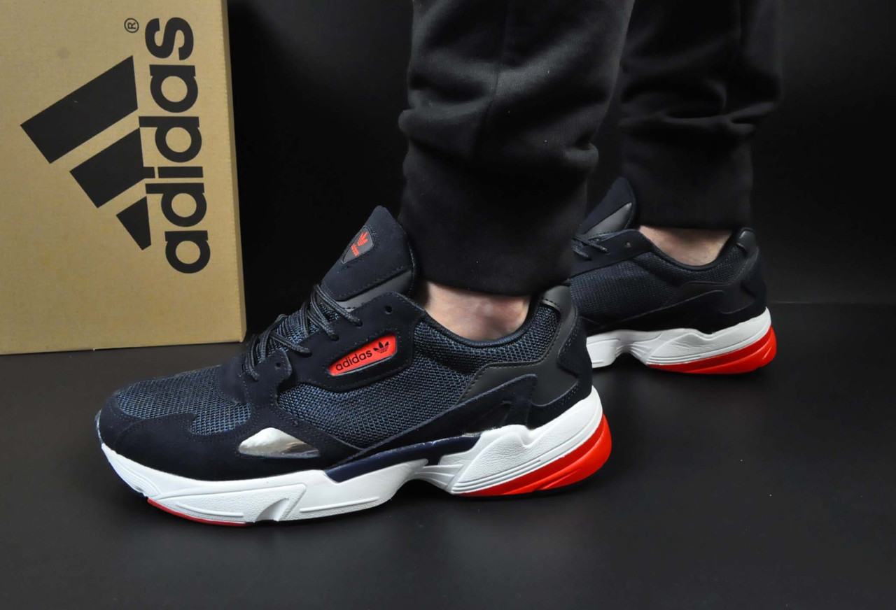 

Кроссовки мужские темно синие в стиле Adidas Falcon код 20520 45