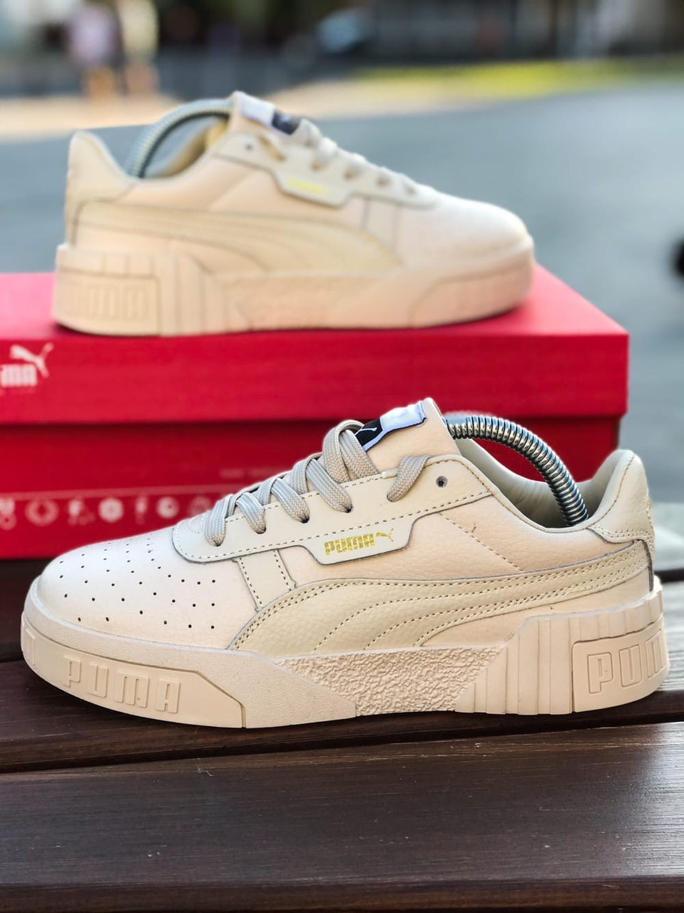 

Кроссовки женские Puma Cali Beige бежевые, Бежевый