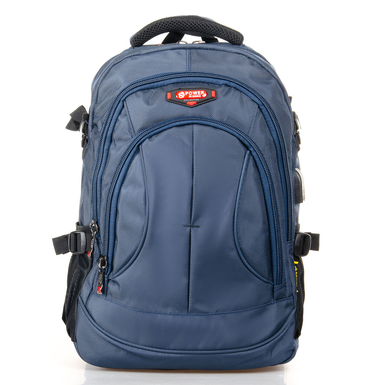 Школьный рюкзак под ноутбук 15 синий для мальчика подростковый с USB переходником Power In Eavas 7105