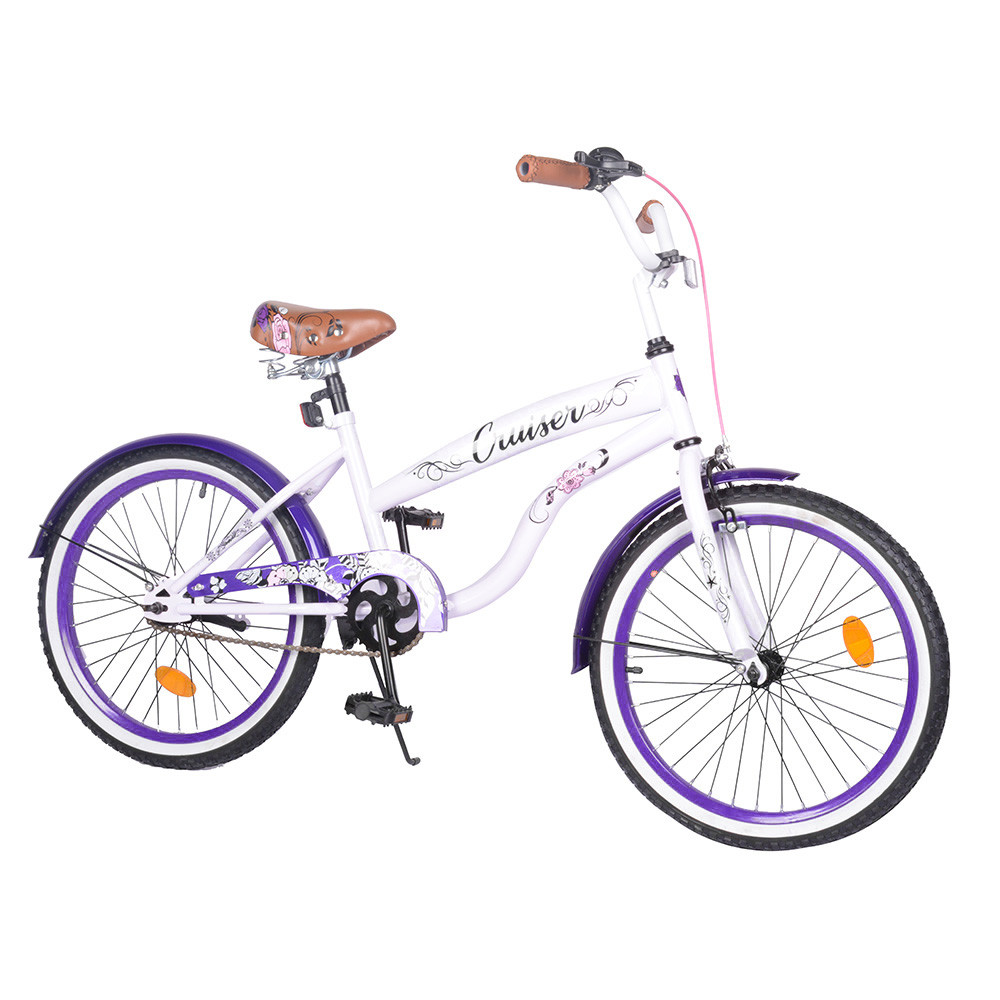 

Велосипед детский 20 дюймов CRUISER T-22035 purple, Бело-фиолетовый