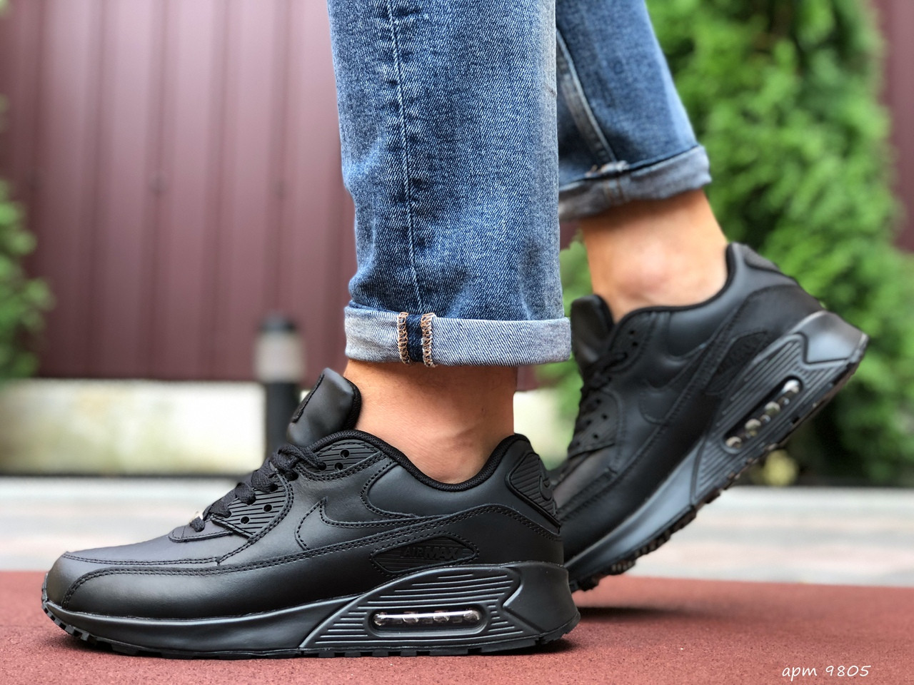 

Мужские кроссовки Nike Air Max 90 (реплика), черные (9805) 42