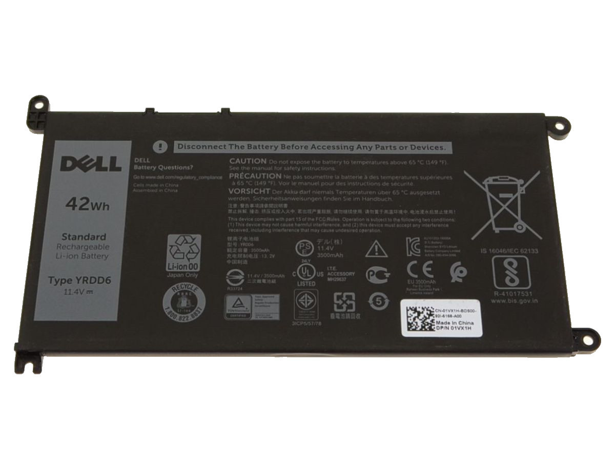 Оригінальна акумуляторна батарея для ноутбука Dell Inspiron - YRDD6 (11.4 V 42Wh 3500mAh) - Акумулятор, АКБ