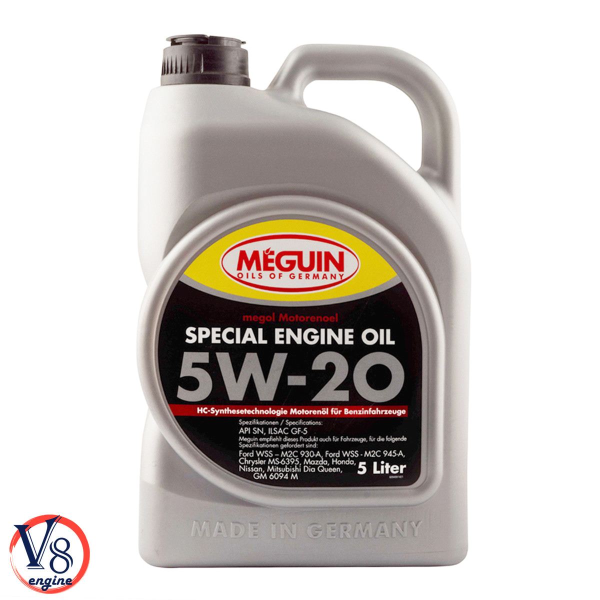 

Моторное масло Meguin Special Engine Oil 5W-20 синтетическое SN (9499) 5л