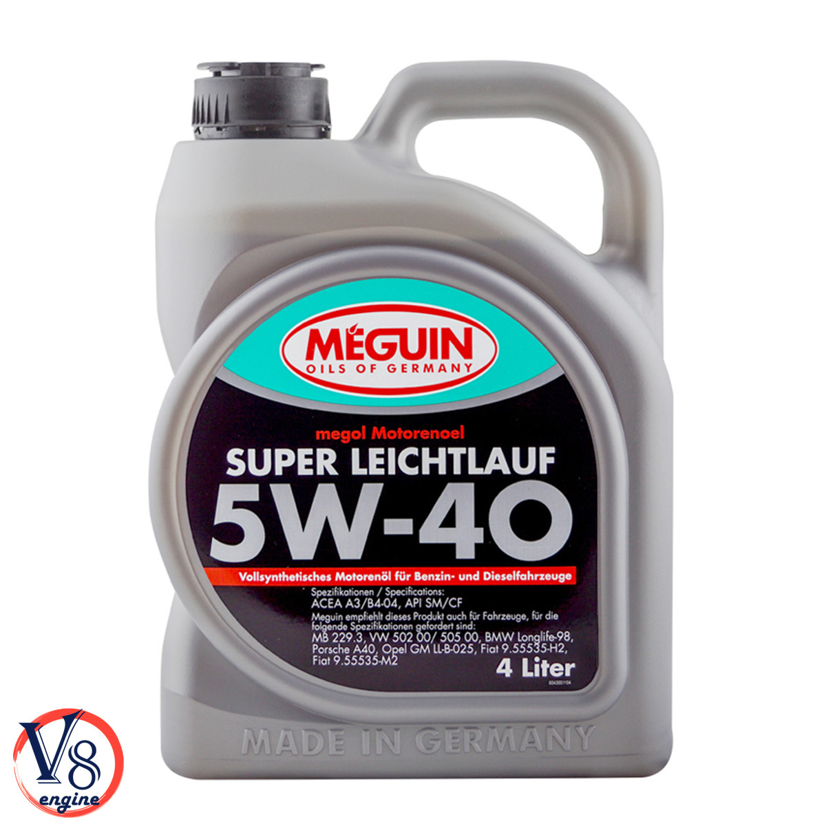 

Моторное масло Meguin Super Leichtlauf 5W-40 синтетическое SM/CF (4355) 4л