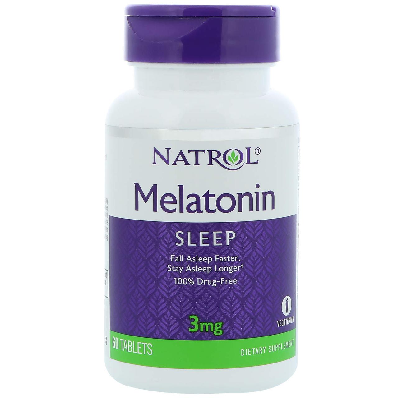 

Мелатонин, Natrol, Melatonin, 3 мг, 60 таблеток 20888, КОД: 1535750