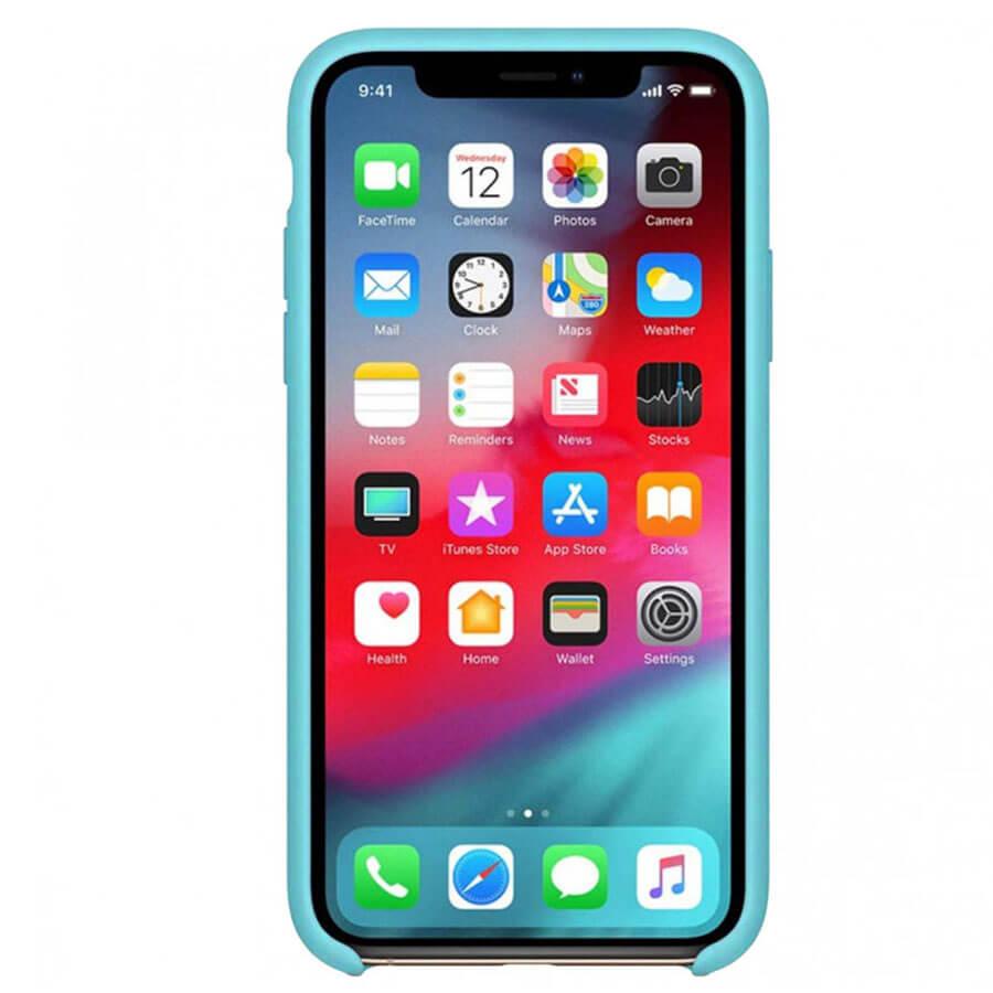 

Чехол Silicone Case without Logo (AA) для Apple iPhone XS Max (6.5") Бирюзовый / Ice Blue