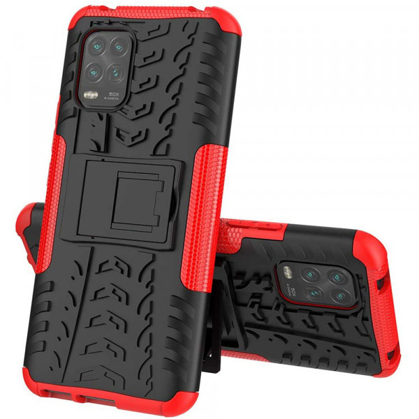 Бронированный чехол Armored Case для Xiaomi Mi 10 lite красный