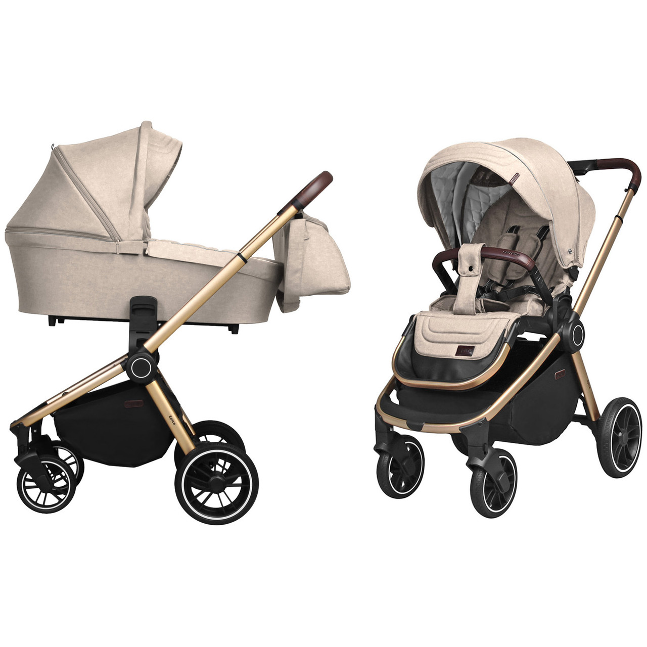 

Коляска универсальная CARRELLO Epica CRL-8510 (2in1) Almond Beige +дождевик, Бежевый