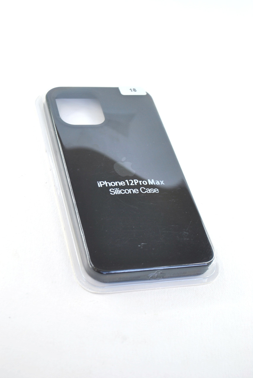 

Чехол для телефона iPhone 12ProMax Silicone Case original FULL №18 black (4you), Черный