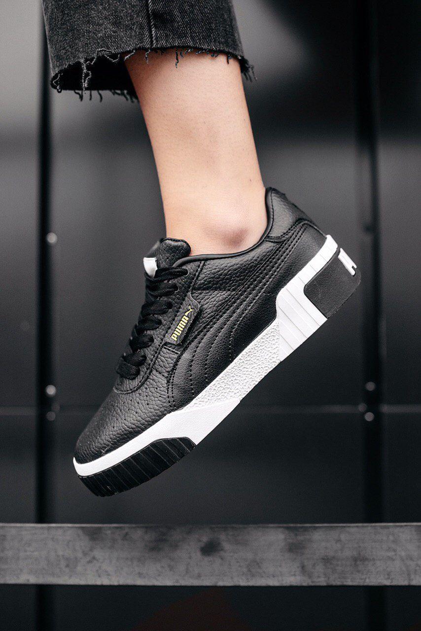 

Женские кроссовки Puma Cali "Black White" / Пума Кали Черные Белые 40, Черный