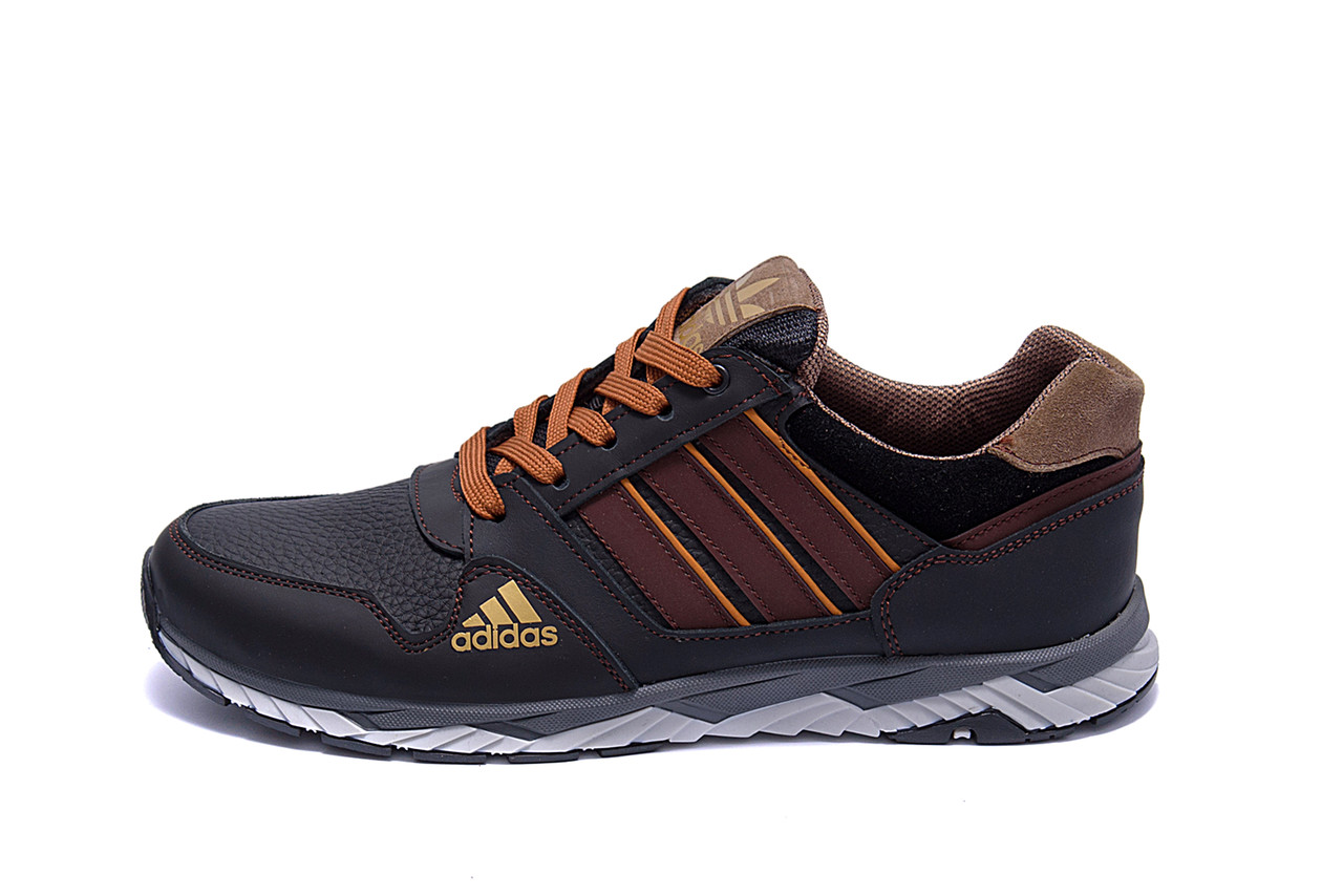 

Чоловічі шкіряні кросівки Adidas Tech Flex Brown (репліка), Темно коричневый