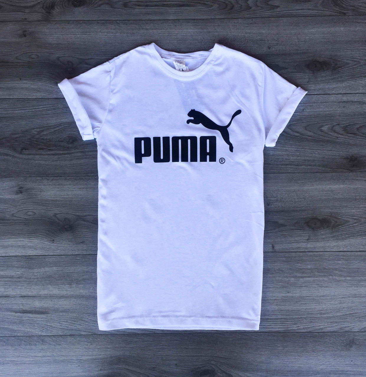 

Мужская белая футболка с принтом PUMA Размеры: S, M, L, XL, XXL