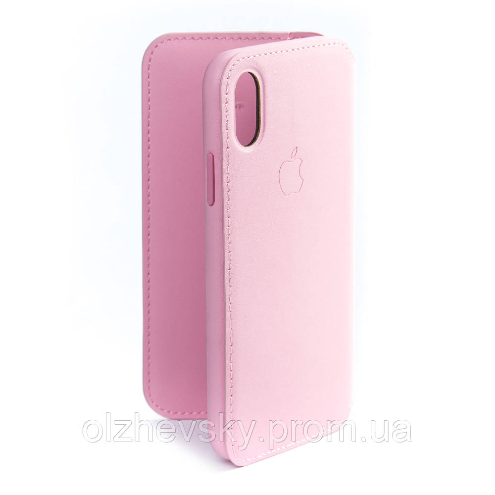 

IPhone X Leather Folio - Pink