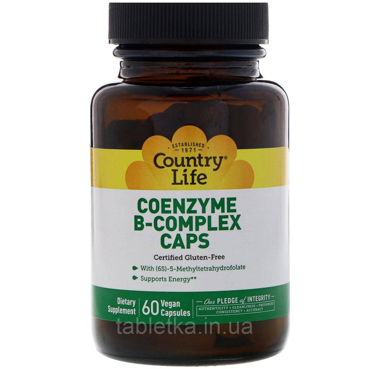 

Country Life, Coenzyme B-Complex Caps, 60 растительных капсул