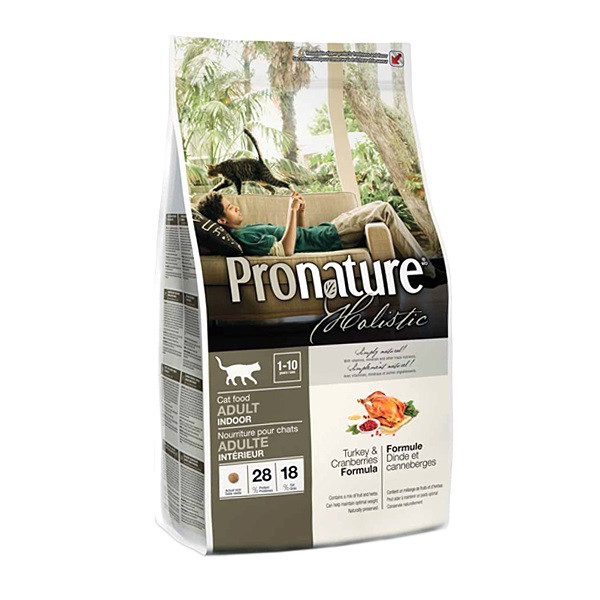 

Pronature Holistic Turkey & Cranberries Cat, Корм для кошек, живущих в помещении 2,72 кг