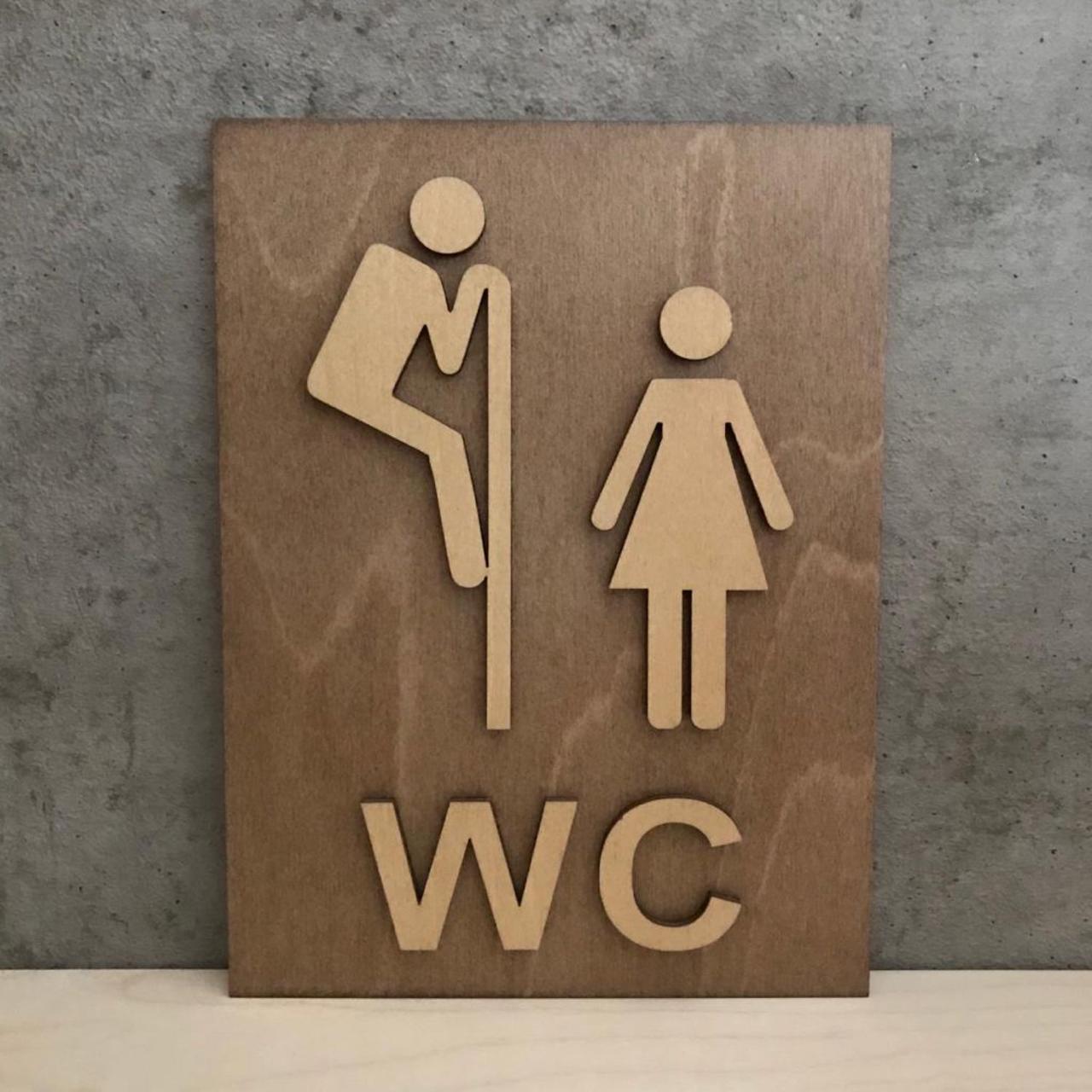 Табличка для туалета WC