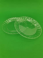 Стекловидная тарелка размер 16см Прозрачная (10 шт) стеклоподобная стеклопластиковая