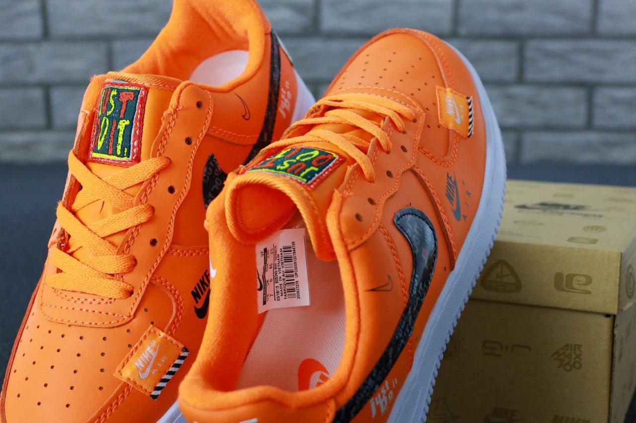 

Мужские кроссовки Nike Air Force 1 Just Do It Orange / Найк Аир Форс 1 Оранжевые 45, Оранжевый