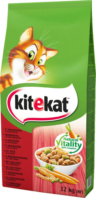 

Kitekat Сухой корм для котов и кошек. Говядина с овощами, 12кг