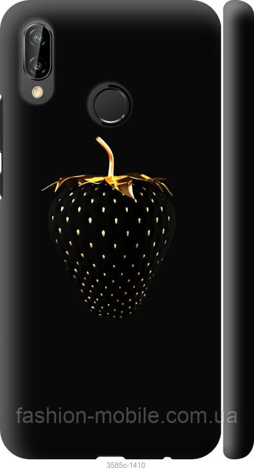 

Чехол на Huawei P20 Lite Черная клубника "3585c-1410-4074", Черный
