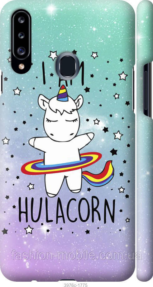 

Чехол на Galaxy A20s A207F I'm hulacorn "3976c-1775-4074", Голубой