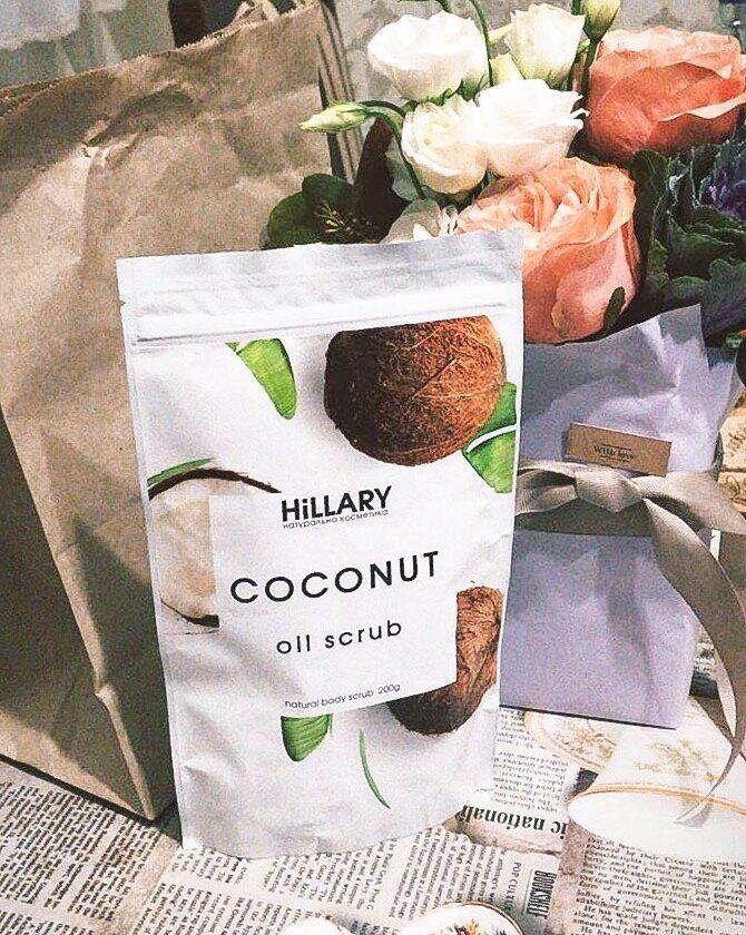 

Скраб для тела кокосовый Hillary Coconut Oil Scrub, 200 г + Подарок