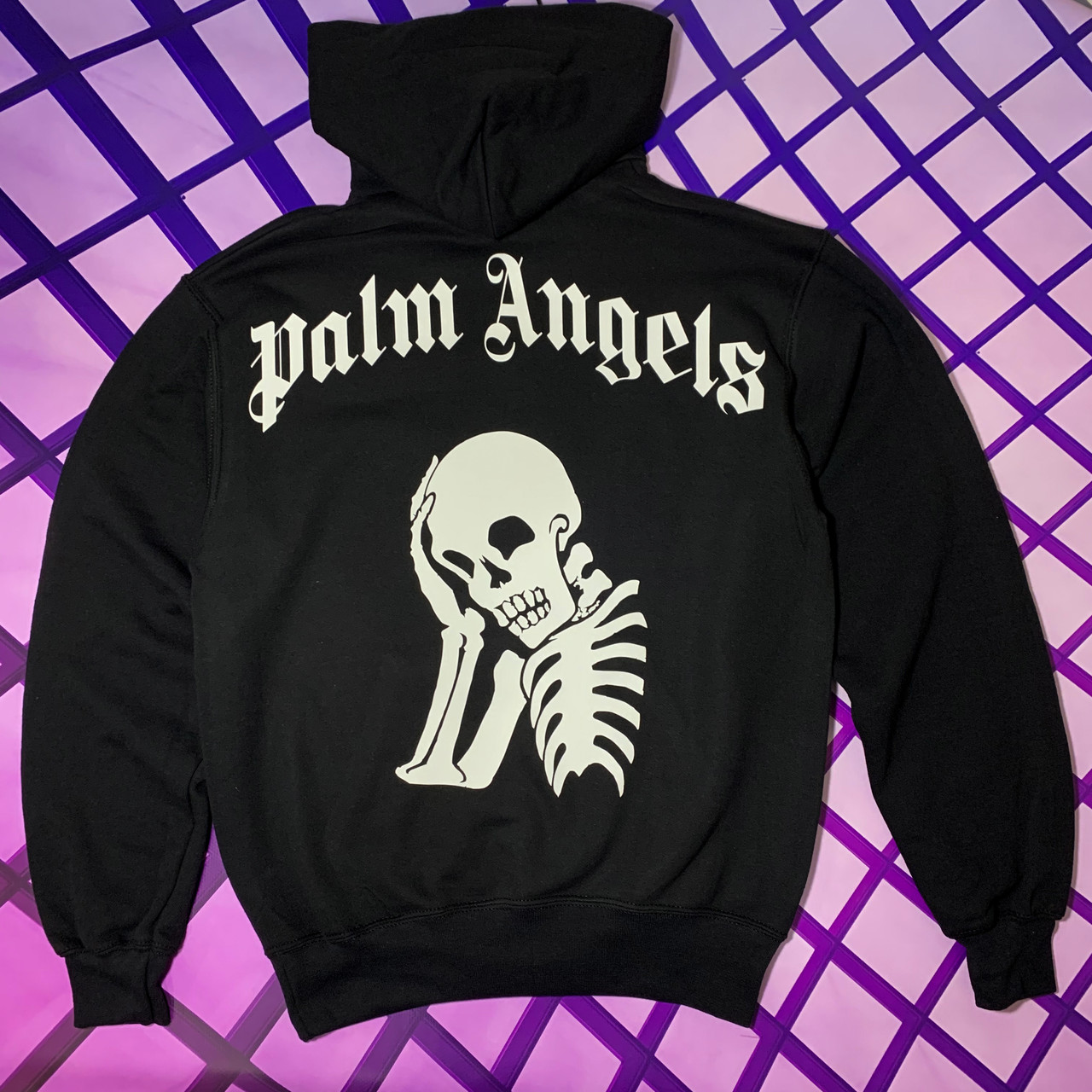 

Толстовка чёрная Palm Angels skeleton | худи Палм Анжелс | Палм Ангелс кенгуру XXL, 54, Зима, Разные цвета