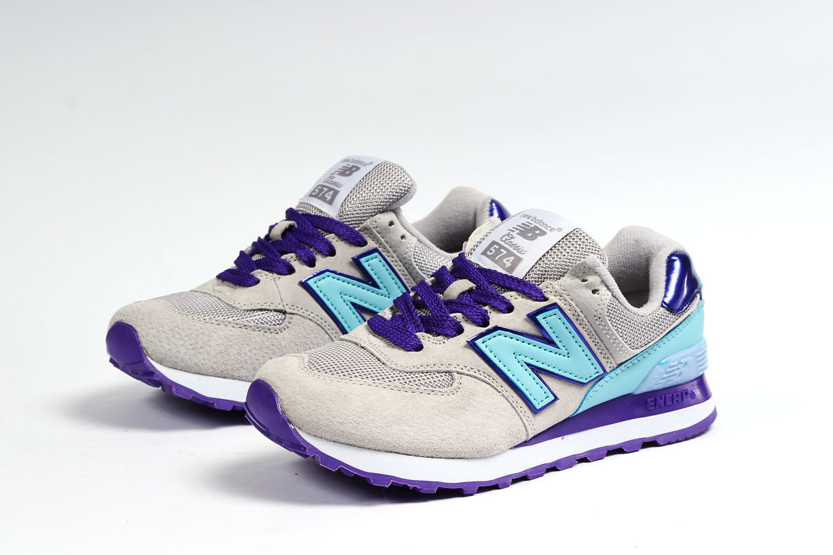 

Женские кроссовки New Balance 574, замша, сетка, бежевые с фиолетовым 38 (24 см), размеры:36,38,39,41