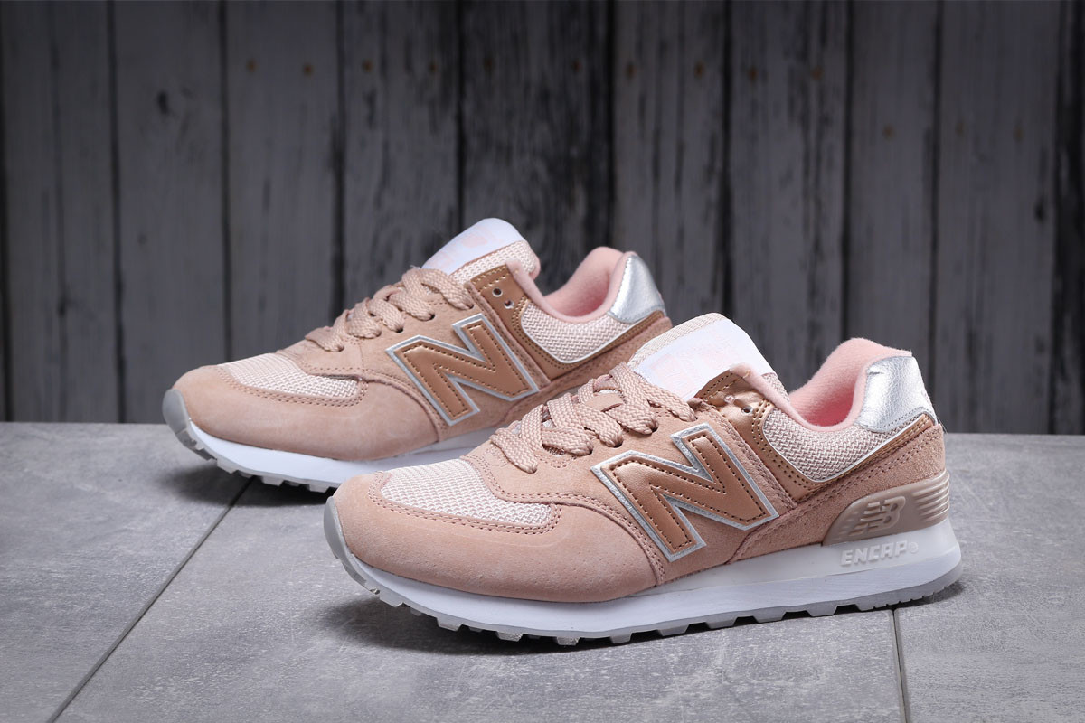 

Женские кроссовки New Balance 574, замша, сетка, розовые 36 (22,5 см), размеры:36,38,39,41