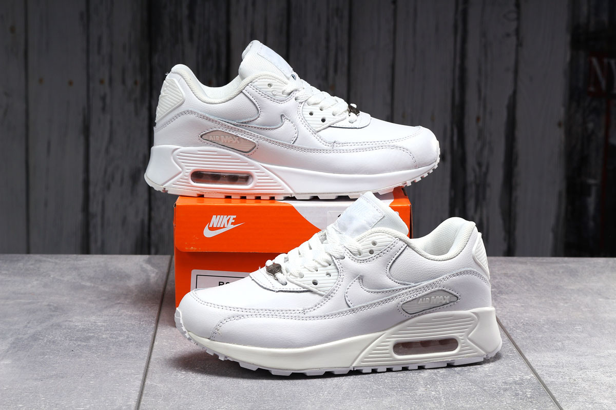 

Женские кроссовки Nike Air Max M-90, кожа белые 36 (22,5 см), размеры:36,37,38,39,40,41